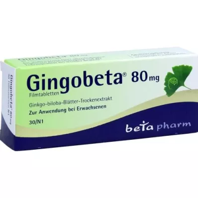 GINGOBETA 80 mg filmdrasjerte tabletter, 30 stk