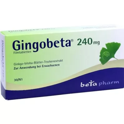 GINGOBETA 240 mg filmdrasjerte tabletter, 30 stk