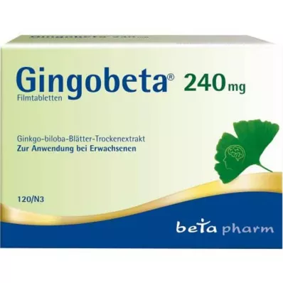 Gingobeta 240 mg filmdrasjerte tabletter, 120 stk