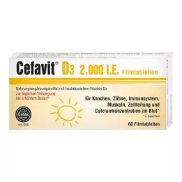 CEFAVIT D3 2 000 IE filmdrasjerte tabletter, 60 stk