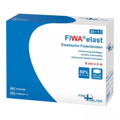 FIXIERBINDE elastisk 6 cmx4 m cellofan, 1 stk