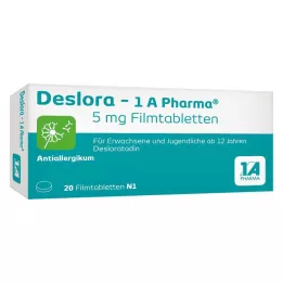 Deslora – 1 A Pharma® 5 mg filmdrasjerte tabletter, 20 stk