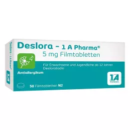 Deslora – 1 A Pharma® 5 mg filmdrasjerte tabletter, 50 stk