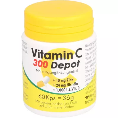 VITAMIN C 300 Depot+Zink+Histidin+D kapsler, 60 kapsler