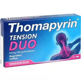 THOMAPYRIN TENSION DUO 400 mg/100 mg filmdrasjerte tabletter, 12 stk