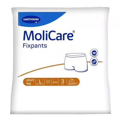 MOLICARE Fixpants korte ben størrelse L, 3 stk