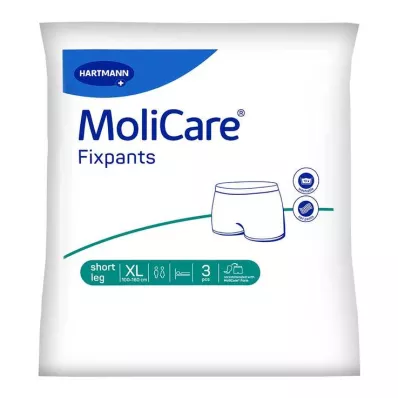 MOLICARE Fixpants med korte ben størrelse XL, 3 stk MOLICARE Fixpants med korte ben størrelse XL, 3 stk