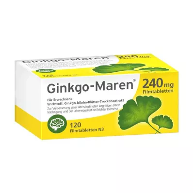 GINKGO-MAREN 240 mg filmdrasjerte tabletter, 120 stk GINKGO-MAREN 240 mg filmdrasjerte tabletter, 120 stk