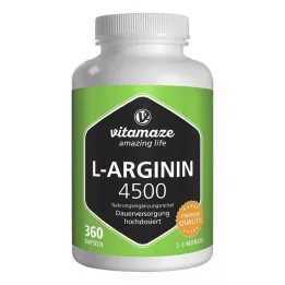 L-ARGININ HOCHDOSIERT 4500 mg kapsler, 360 stk