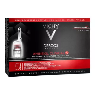 Vichy Dercos Aminexil Clinical 5 for menn, 21X6 ml Vichy Dercos Aminexil Clinical 5 for menn, 21X6 ml