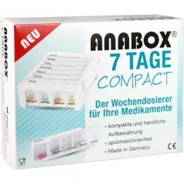 ANABOX Kompakt 7-dagers ukentlig doseringsdispenser hvit, 1 stk