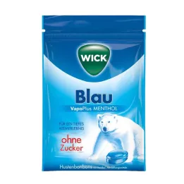 WICK BLAU Mentolgodteri uten sukker i pose, 72 g