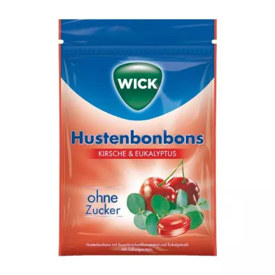 WICK Villkirsebær &amp; Eukalyptusgodteri uten sukkerpose, 72 g