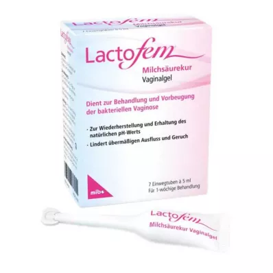 LACTOFEM Melkesyrekurerende vaginalgel, 7X5 ml LACTOFEM Melkesyrekurerende vaginalgel, 7X5 ml
