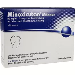 MINOXICUTAN Men 50 mg/ml Spray, 3X60 ml, 3X60 ml