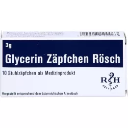 GLYCERIN ZÄPFCHEN Rösch 3 g mot forstoppelse, 10 stk