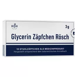 GLYCERIN ZÄPFCHEN Rösch 3 g mot forstoppelse, 10 stk