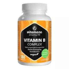 VITAMIN B COMPLEX veganske høydosetabletter, 180 stk
