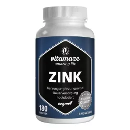 ZINK 25 mg veganske høydosetabletter, 180 stk
