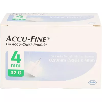 ACCU FINE sterile nåler til insulinpenner 4 mm 32 G, 100 stk