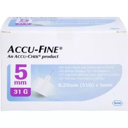 ACCU FINE sterile nåler til insulinpenner 5 mm 31 G, 100 stk