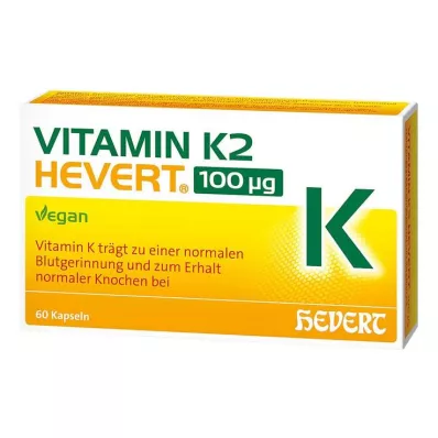 Vitamin K2 Hevert 100 µg kapsler, 60 stk Vitamin K2 Hevert 100 µg kapsler, 60 stk