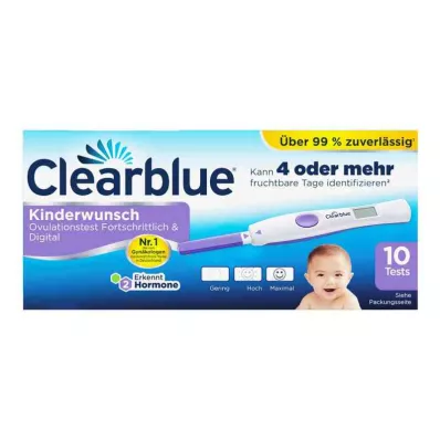 CLEARBLUE Eggløsningstest avansert & digital, 10 stk CLEARBLUE Eggløsningstest avansert & digital, 10 stk