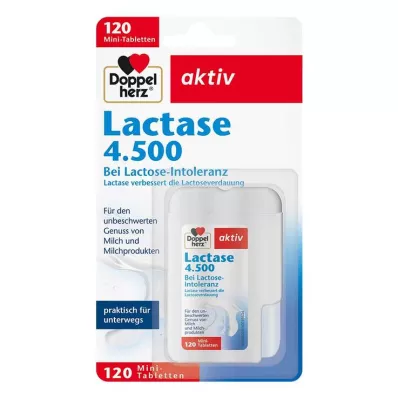 DOPPELHERZ Laktase 4500 tabletter, 120 stk