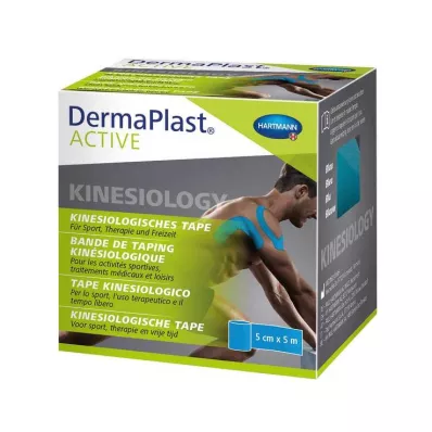 Dermaplast Active Kinesiology Tape 5 cmx5 m blå, 1 stk