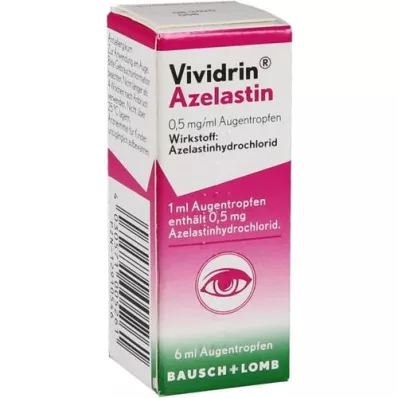 VIVIDRIN Azelastin 0,5 mg/ml øyedråper, 6 ml