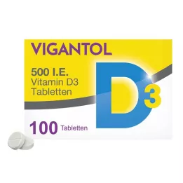 VIGANTOL 500 IE vitamin D3-tabletter, 100 stk