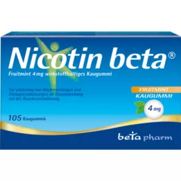 NICOTIN beta Fruitmint 4 mg tyggegummi med virkestoff, 105 stk