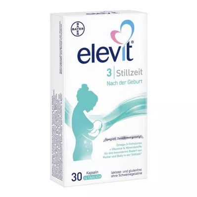 ELEVIT 3 Laktasjonsmyk-kapsler, 30 stk
