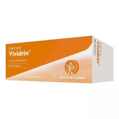 CETIRIZIN Vividrin 10 mg filmdrasjerte tabletter, 100 stk