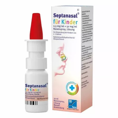 Septanasal® for barn 0,5 mg/ml+50 mg/ml nesespray, 10 ml Septanasal® for barn 0,5 mg/ml+50 mg/ml nesespray, 10 ml