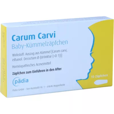 CARUM CARVI Suppositorier med karve, 10 stk