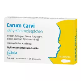 CARUM CARVI Suppositorier med karve, 10 stk