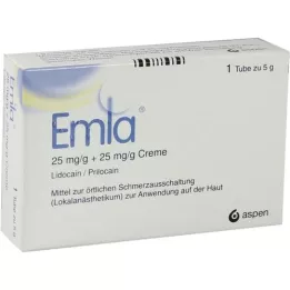 EMLA 25 mg/g + 25 mg/g krem + 2 Tegaderm-plaster, 5 g