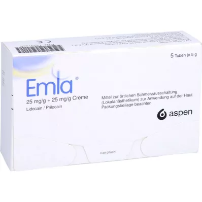 EMLA 25 mg/g + 25 mg/g krem + 12 Tegaderm Pl., 5X5 g