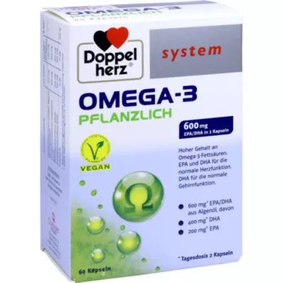 DOPPELHERZ Omega-3 vegetabilske systemkapsler, 60 stk