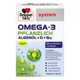 DOPPELHERZ Omega-3 vegetabilske systemkapsler, 60 stk