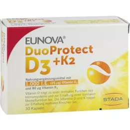 EUNOVA DuoProtect D3+K2 1000 I.E./80 μg kapsler, 30 stk