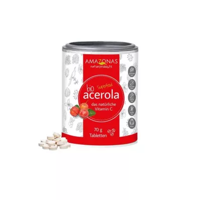 Acerola 100 % økologiske naturlige vitamin C pastiller, 70 g Acerola 100 % økologiske naturlige vitamin C pastiller, 70 g