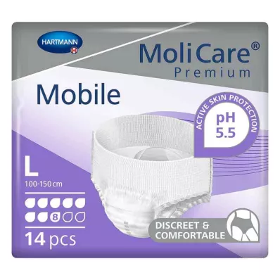 Molicare Premium Mobile 8 dråper størrelse l (14 stykker) Molicare Premium Mobile 8 dråper størrelse l (14 stykker)