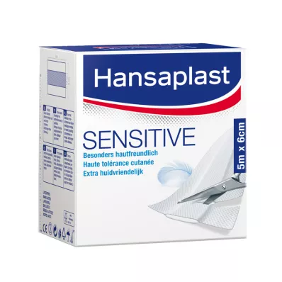 Hansaplast Sensitive gips 6 cmx5 m rull, 1 stk