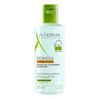 A-DERMA EXOMEGA CONTROL Rensegel 2i1, 200 ml A-DERMA EXOMEGA CONTROL Rensegel 2i1, 200 ml
