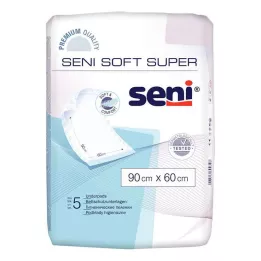 SENI Soft Super sengebeskyttelsesunderlag 90x60 cm, 5 stk
