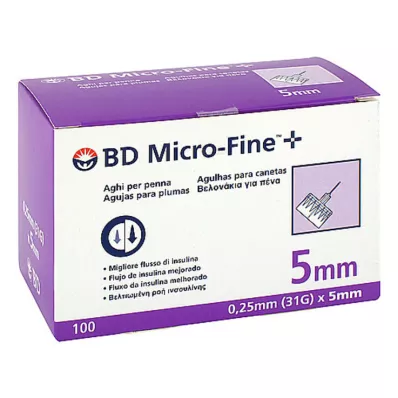 BD Micro-Fine + Pennåler 0,25x5 mm, 100 stk BD Micro-Fine + Pennåler 0,25x5 mm, 100 stk