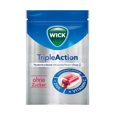 WICK Tripleaction Menthol & Cassis søtsaker uten sukker, 72 g WICK Tripleaction Menthol & Cassis søtsaker uten sukker, 72 g
