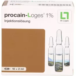 PROCAIN-Loges 1 % injeksjonsvæske, oppløsning, ampuller, 10X2 ml